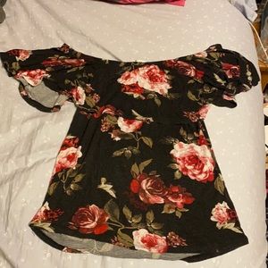 Floral Off Shoulder Shirt